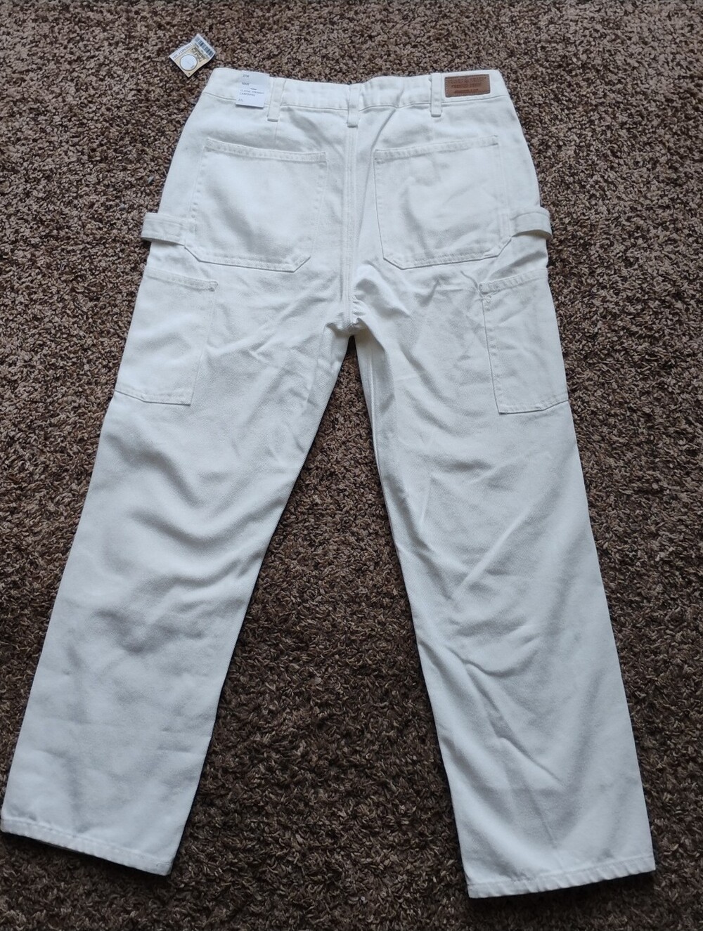 NWT Velvet Heart Mari White Classic Straight Carpenter Jeans 27W x 27L Short/Pet - Picture 2 of 4